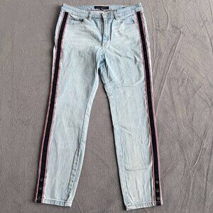 Tommy Hilfiger- Tribeca Skinny Crop Thick Side Stripe sz 8 26" inseam